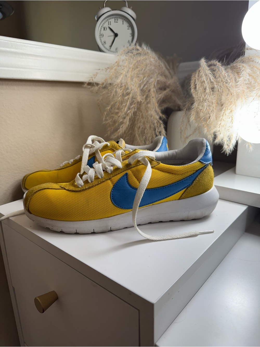 Nike  Yellow and Blue Retro Runner Sneakers